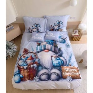 Lugano Karácsonyi manós pamut ágyneműhuzat 7 részes 