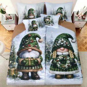   Iron Fenyőkoszorús Páros ágyneműhuzat pamut 3 részes 140x200
