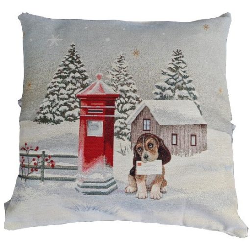 Orifiel Karácsonyi Díszpárna Kutyás 40 x 40 cm