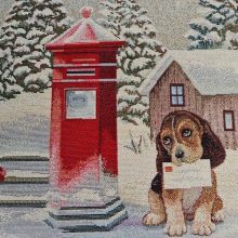 Orifiel Karácsonyi Díszpárna Kutyás 40 x 40 cm