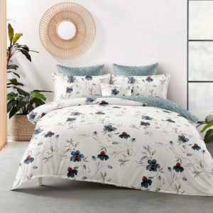   Pacsirta Meleg Flanel Ágyneműhuzat 6 részes nagy paplanos kék