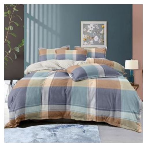 Rezeda  6 részes ágyneműhuzat nagy paplanos Színes Kockás