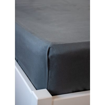 Roxy antracit szürke gumis lepedő pamut