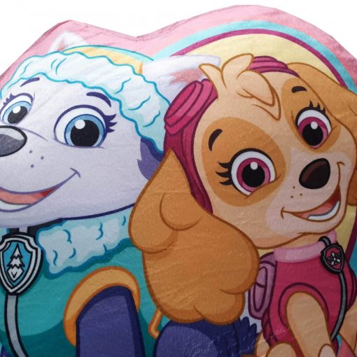 Rózsaszín Plüss Formapárna Kislány Paw Patrol 36 x 34 cm
