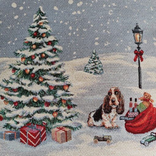 Sofiel Karácsonyi Táj Kutyás Díszpárna 40 x 40 cm