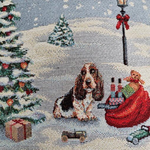 Sofiel Karácsonyi Táj Kutyás Díszpárna 40 x 40 cm