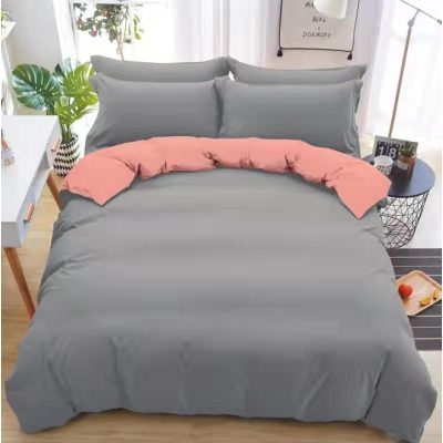   Szaffi Rózsaszín Szürke Ágyneműhuzat Pamut 3 részes 140x200