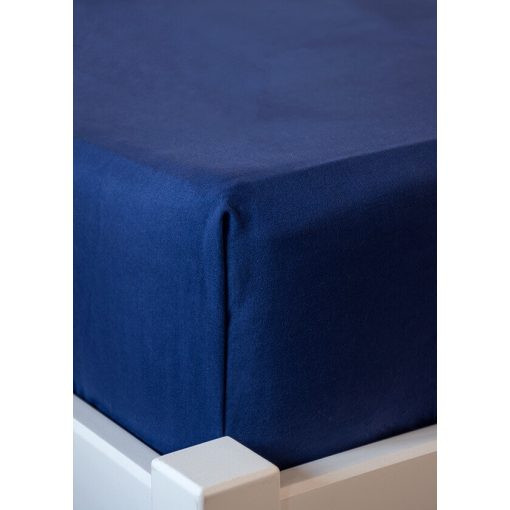 Szeszi Kék Gumis Lepedő Pamut 140 x 200 cm