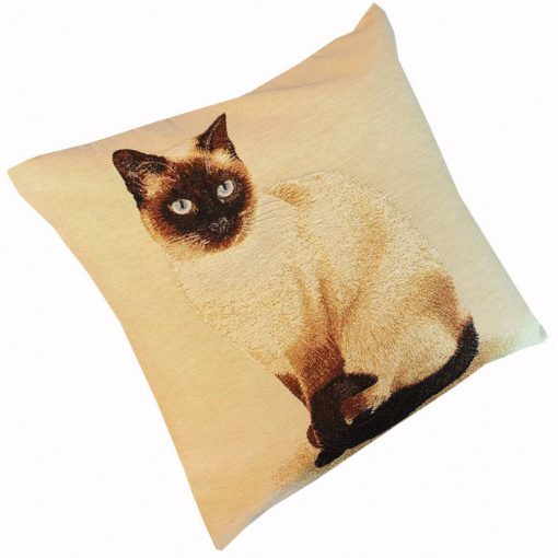 Sziámi Cica Díszpárna gépi gobelin 40 x 40 cm