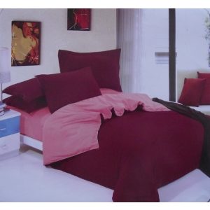 Tiana 3 részes ágyneműhuzat 140 x 200 cm  bordó pink