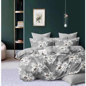   Watford virágmintás ágyneműhuzat kék fehér 6 részes nagy paplanos