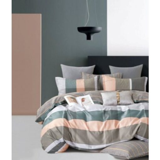 Zelmira púder zöld ágyneműhuzat 3 részes 140 x 200 cm kockás