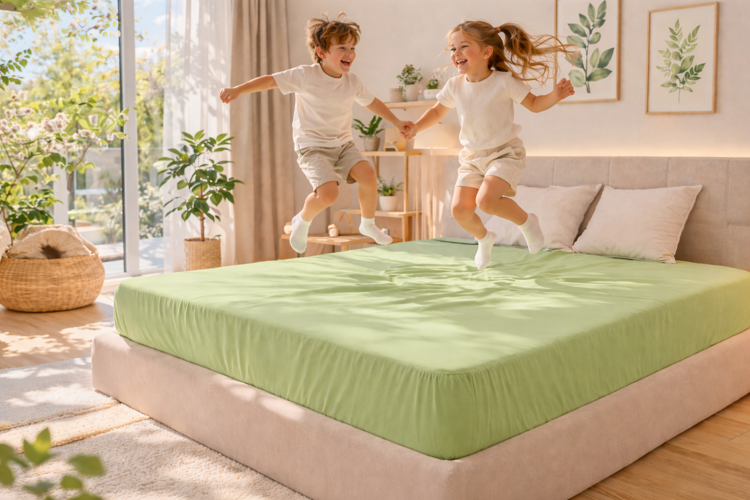 Tavaszi gumis lepedők színvilága – friss harmónia és praktikum a hálószobában