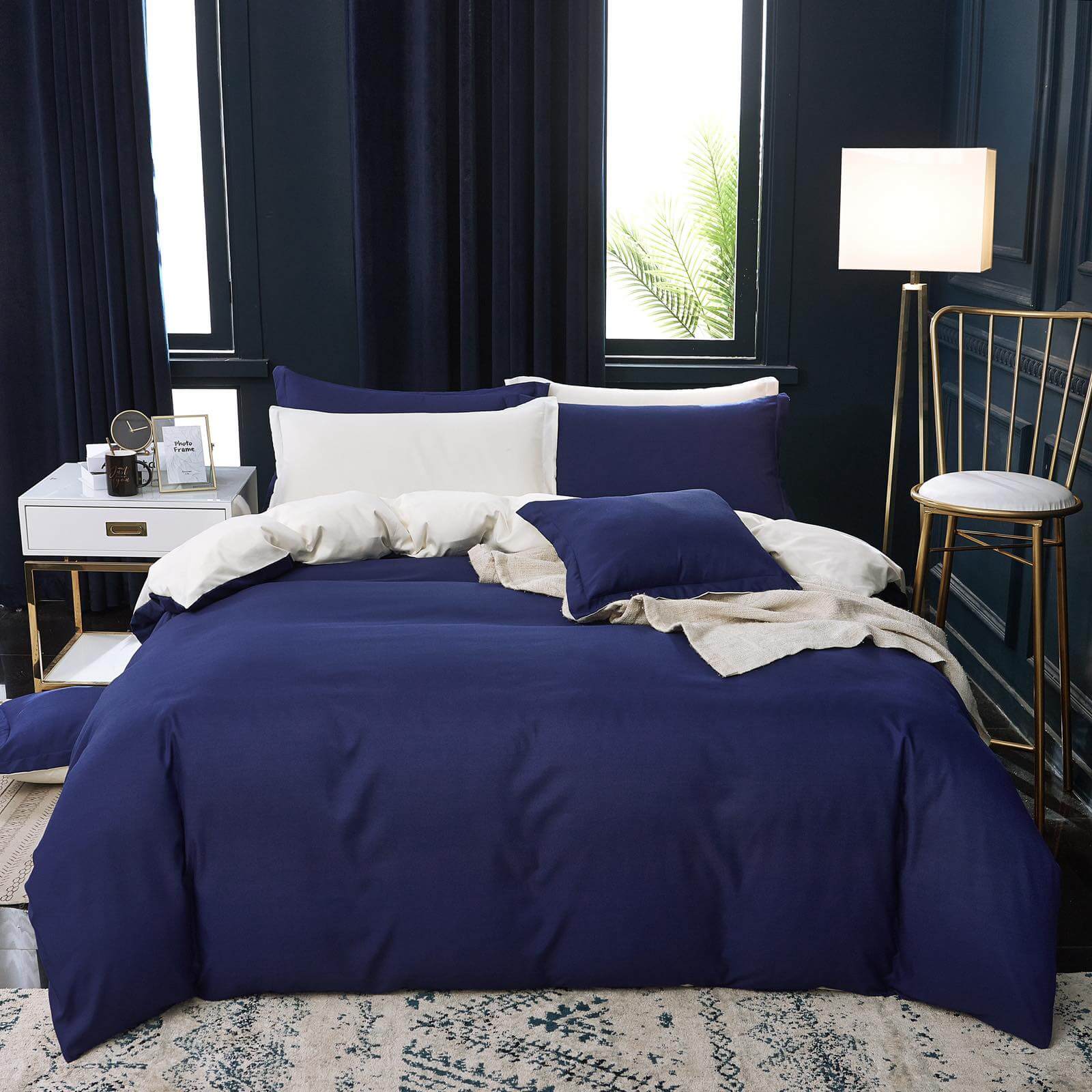 2 színű pamut ágyneműhuzat, a minimalista stílusú hálószobákhoz!